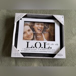 Kohl's White and Black L.O.L. Decorative Photo Frame